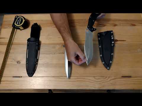 Spyderco rock salt vs. Cold Steel tai pan: fighting knife-off!