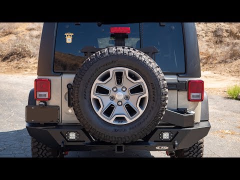 LoD Offroad Destroyer Rear Full Width Bumper with Tire Carrier for Jeep Wrangler JK