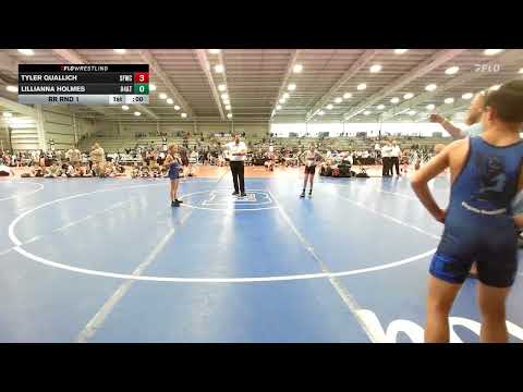 80 lbs Rr Rnd 1   Tyler Quallich, FORGE ELM 2 vs Lillianna Holmes, 84 Athletes