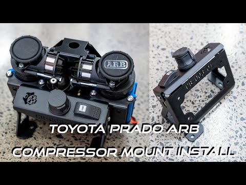 Under Bonnet Dual ARB Air Compressor Mount To Suit Prado 150 & 200 2013 - 2023 Install Video