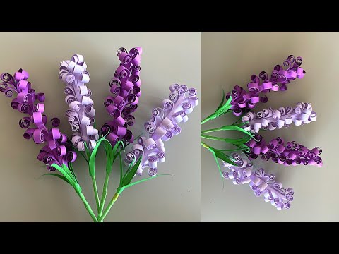 HOW TO MAKE BEAUTIFUL LAVENDER PAPER FLOWERS | DIY Easy Paper Craft
