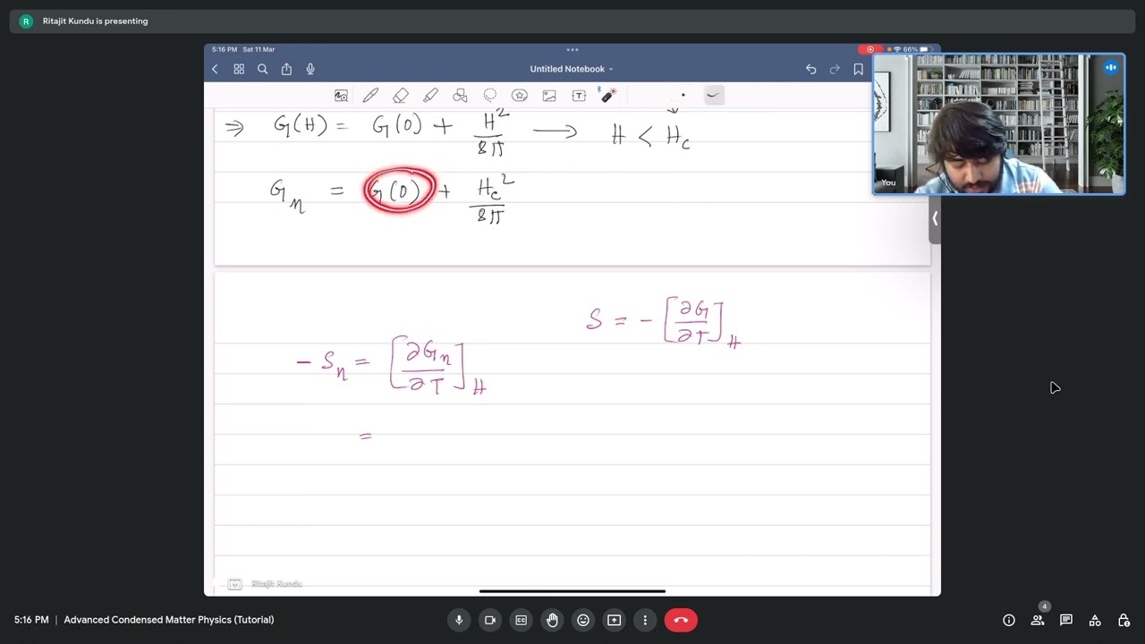 Advanced Condensed Matter Physics, Week 6, Tutorial