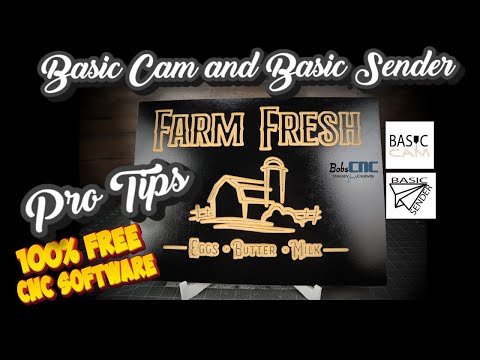 How to Make a Professional CNC Sign - Basic Cam / Basic Sender - Free CNC Software - BobsCNC