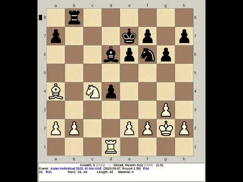 Aswath, S vs Nezad, Husein Aziz | Asian Individual Classic Chess 2025, Al Ain UAE