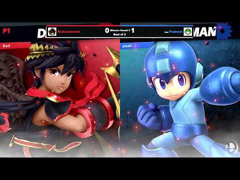 RedLemonade (Dark Pit) vs Peabnut (Mega Man) -  Winners Round 3  - Hidden Nest #33