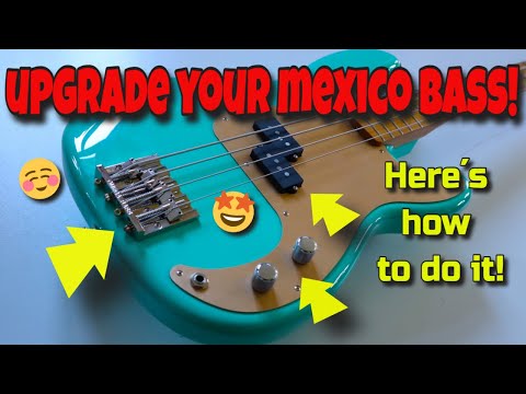 How To Improve a Fender Mexico Bass! MEXICO P-BASS GETS BIG UPGRADES!