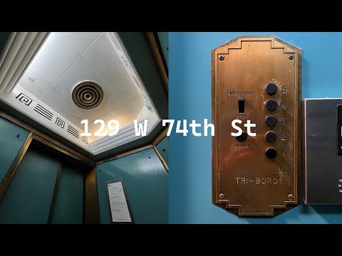Beautiful Blue Tri-Boro Traction Swing Door Elevator - 129 W 74th St - New York, NY