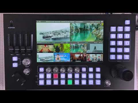 Jimcom 8-Channel NDI Touch Broadcast Switcher and PTZ Controller with 10.1-Inch HD Touch Screen