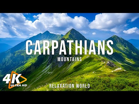 Flying Over Carpathian mountains (4K UHD) – Soothing Piano Music with Beautiful Landscapes