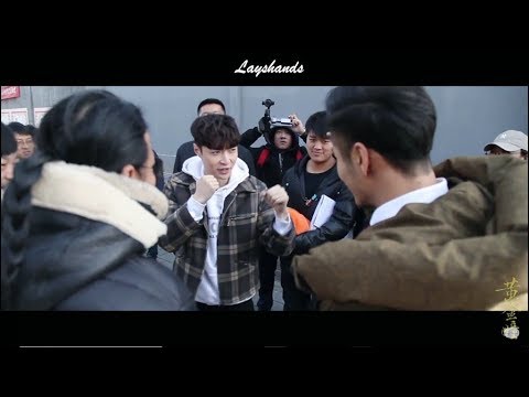 Playful Yixing Boxes & Eats Apples Happily On Set - 190430 The Golden Eyes Behind the Scene LAY