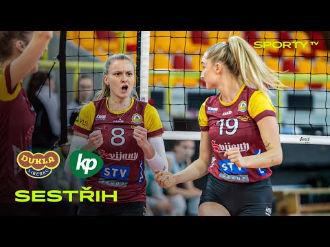 VK Dukla Liberec vs. VK Královo Pole Brno 3:1 | Extraliga ženy | SESTŘIH