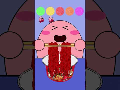 Kirby Animation - Try Every Samyang Ramen Flavor!? 🥵