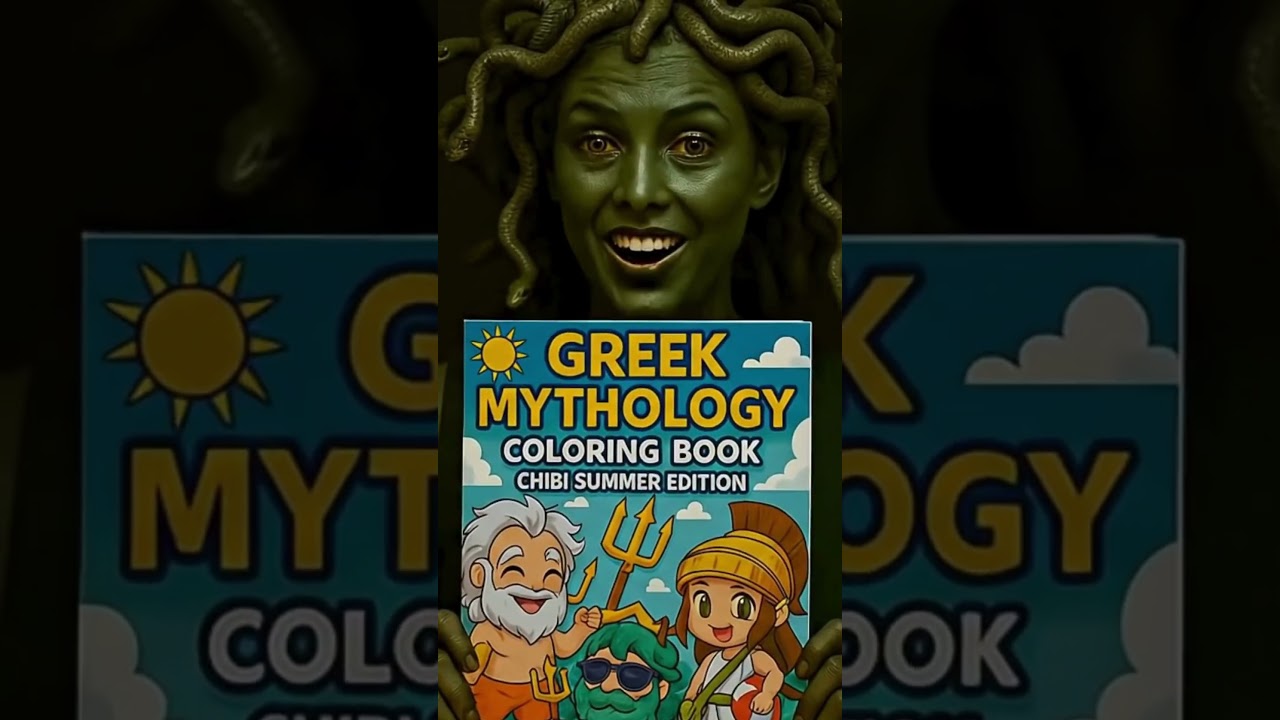 Bring Zeus & Athena to Life! Chibi Coloring Book Download #youtubeshorts #shorts #greekmythology