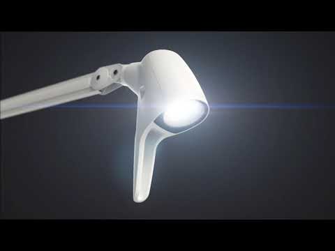 Slide 2 - Luxo Portable LED Carelite G2 45" Arm Lamp, white (video)