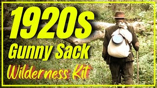 1920s Gunny Sack Wilderness Kit: Timeless Survival Tools for Modern Camping
