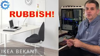 Video thumbnail for IKEA Bekant table review by BikeGremlin US