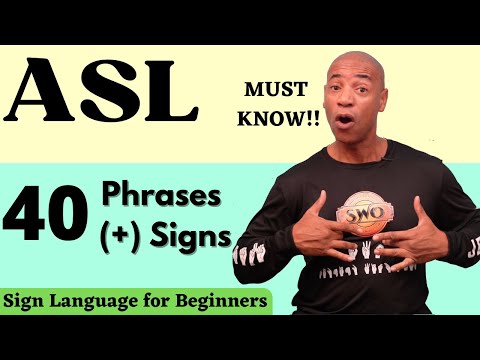 40+ Common ASL Phrases and Signs You Must know | Signing or beginners | American Sign Language.