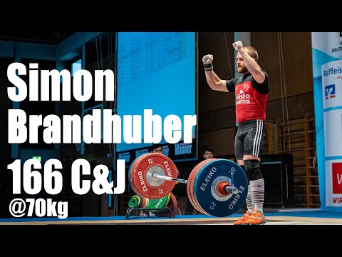 Simon Brandhuber (70kg) 166kg Clean and Jerk - 2019 German Nationals