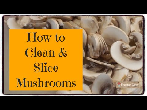 How to Clean and Slice Mushrooms ** Kitchen Hacks **