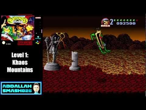Let's Play Battletoads in Battlemaniacs: Level 1 - "Khaos Mountains" Walkthrough with Abdallah