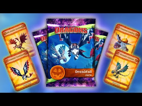 🎃 2020 Dreadfall Pack 🎃 - Card Pack Showcase (19 Dragon Costumes Inside) | Dragons: Rise of Berk