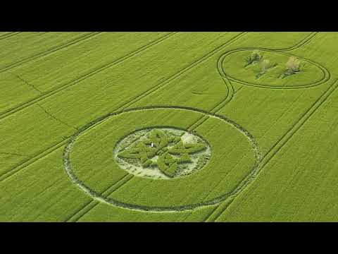 Sutton Veny Crop Cirle, Wiltshire, UK.  WATCH  11 x anomalies. Raw Footage, 4k/60fps