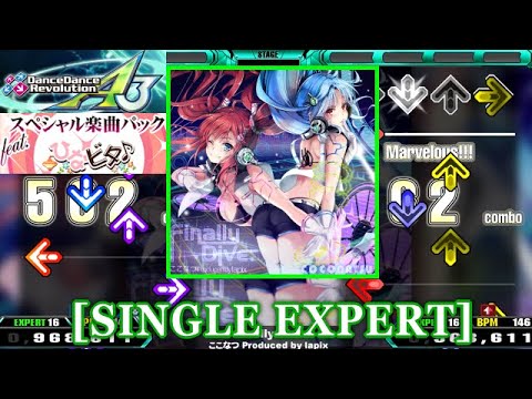 【DDR A3(GP)】 Finally Dive / ここなつ Produced by lapix  [SINGLE EXPERT] 譜面確認+Clap