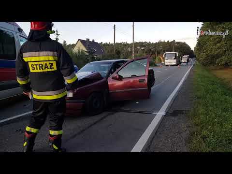 Wypadek na drodze DK 25 w Sokołowicach