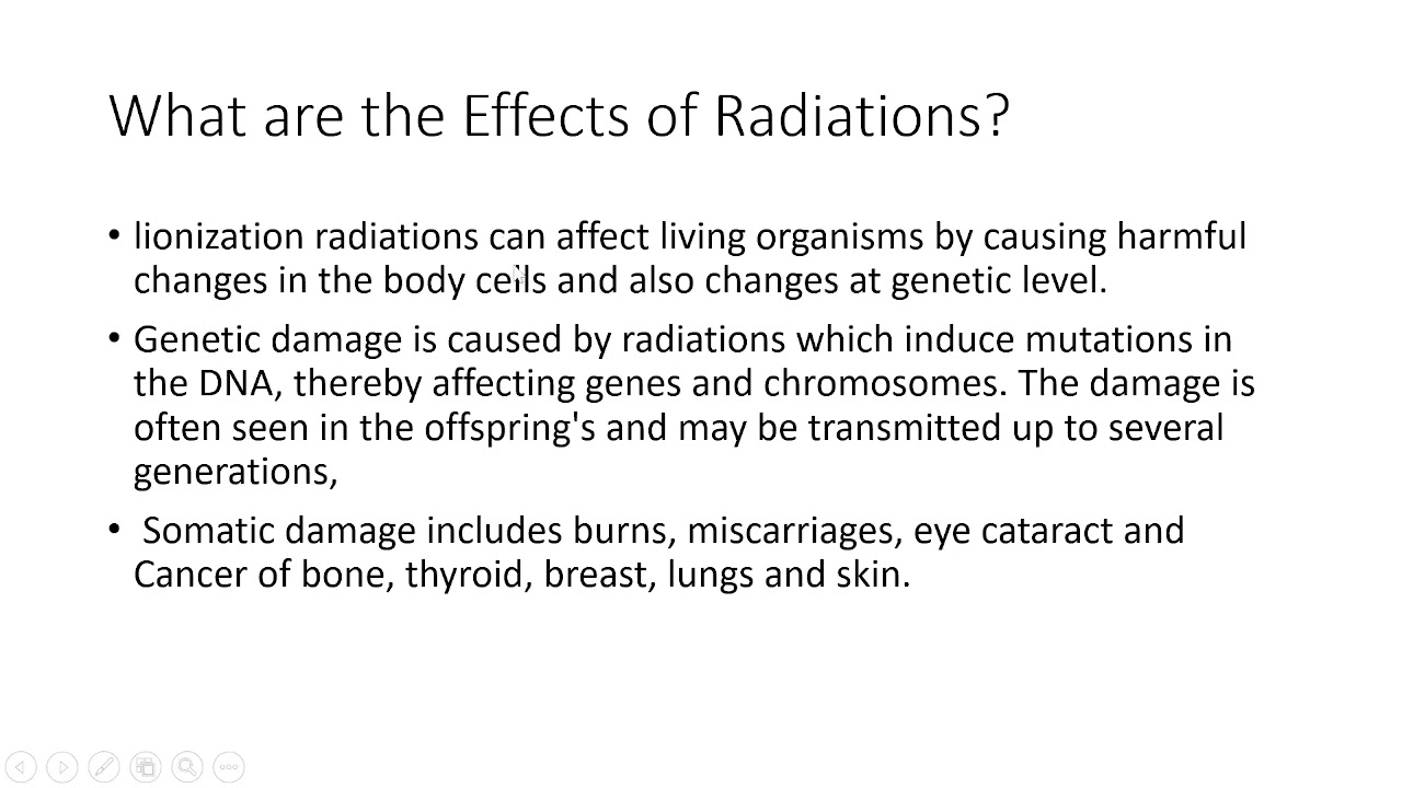 Nuclear hazards & impact on human healthy