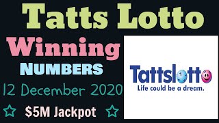 Today TattsLotto Winning Numbers Saturday 12 December 2020. Tatts Lotto Drawing Results Tonight