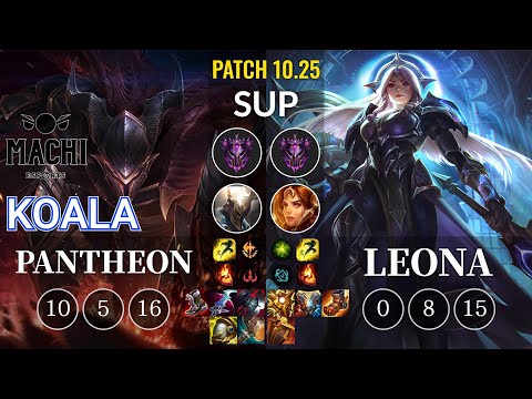 MCX Koala Pantheon vs Leona Sup - KR Patch 10.25