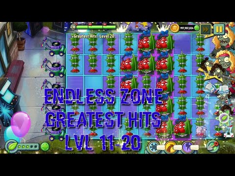 Plants vs Zombies 2 - Neon Mixtape Tour | Endless Zone All Max Level Plants Test Level 11 - 20