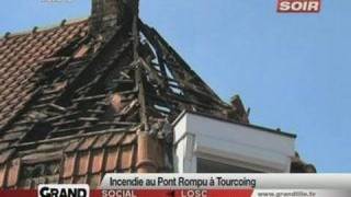 preview picture of video 'Terrible incendie au Pont Rompu à Tourcoing'