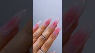 💕🌈 Pink Blush & Rainbow Cat Eye Nails✨💅