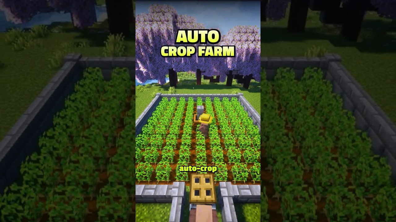 Minecraft Auto Crop Farm 🌾⚙️ | Easy Harvest System for Survival!