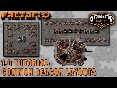 Factorio Common Beacon Layouts & Tutorial
