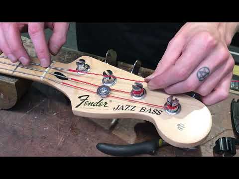 How TO string a Fender style Bass like a PRO.