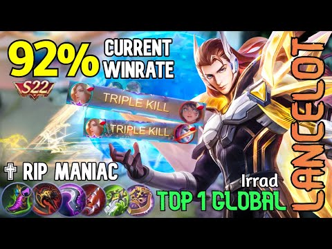 Almost Maniac! 92% Current WinRate S22 Lancelot - Top 1 Global Lancelot - Mobile Legends