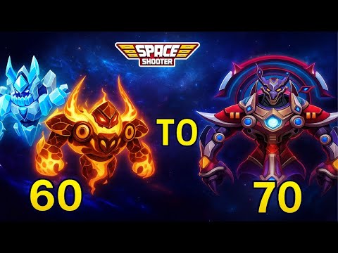 Space Shooter | Uranus All Bosses 60 to 70 in Normal Mode | Galaxy Attack World Bosses