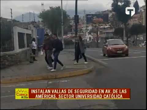 Instalan vallas de seguridad en av. de las Américas, sector universidad Católica
