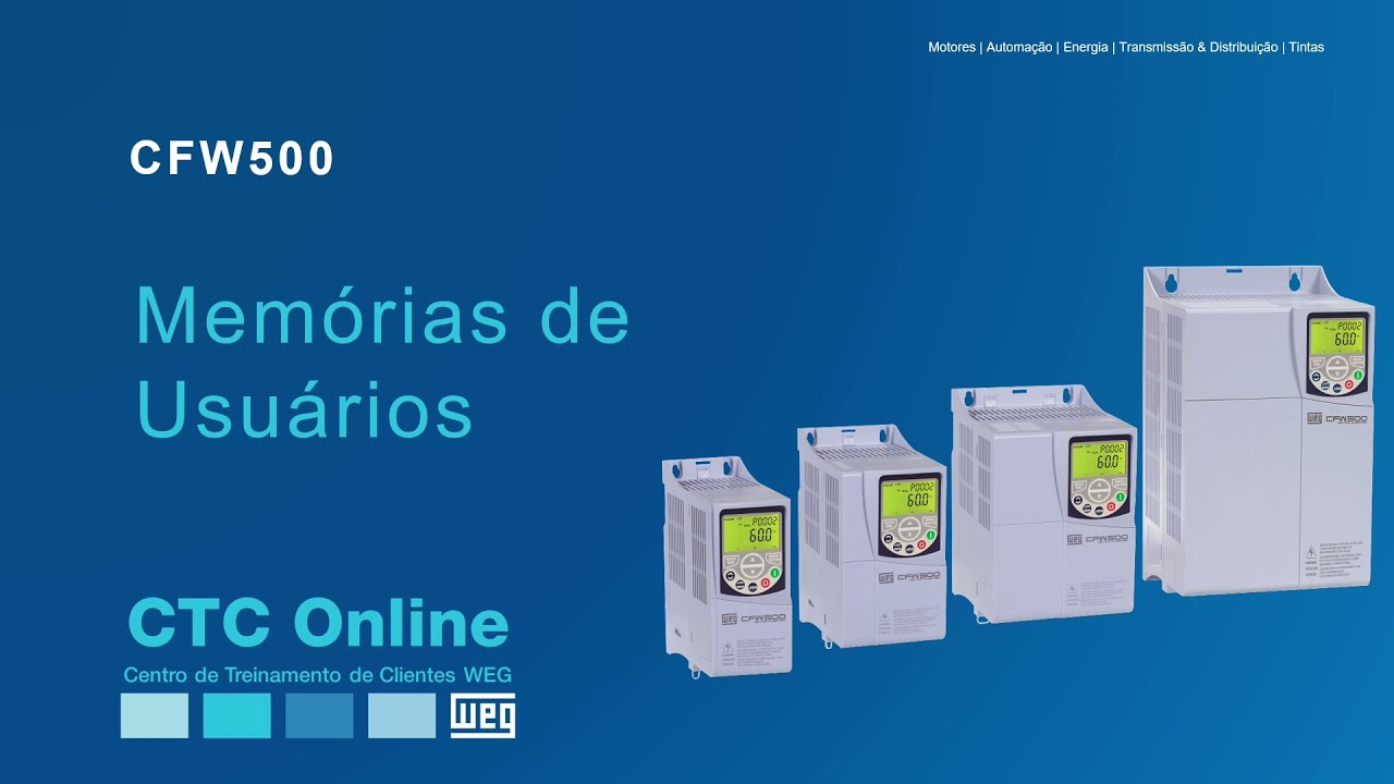 Vídeo Aulas WEG - CFW500: Memórias de Usuário 1 e 2