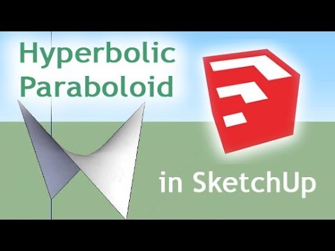 SketchUp Tutorial: Hyperbolic paraboloid (tensile structure, saddle) WITHOUT plug-in