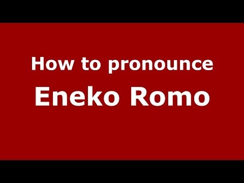 How to pronounce Eneko Romo (Spanish/Spain) - PronounceNames.com