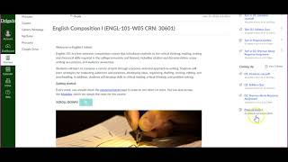 Introduction to English 101 Online Canvas Page