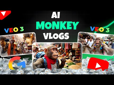 VEO 3 Best Text To Video Ai Generator | ai video kaise banaye | Create viral monkey vlogs with veo-3