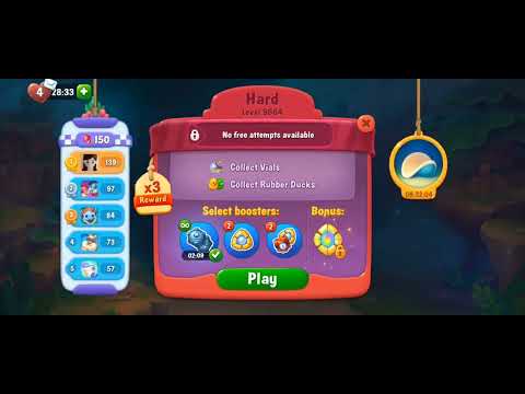 Fishdom Hard Level 9864 (with ingame Double Bombs Boosters) @choraelmin