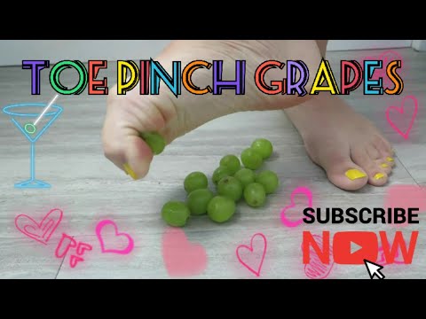 , title : 'TOE PINCH, STOMP & SQUISH GRAPES Crush *FETISH - ASMR* 18+ POV'