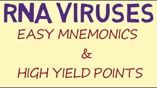 RNA Viruses - Easy Mnemonics & High Yield Points
