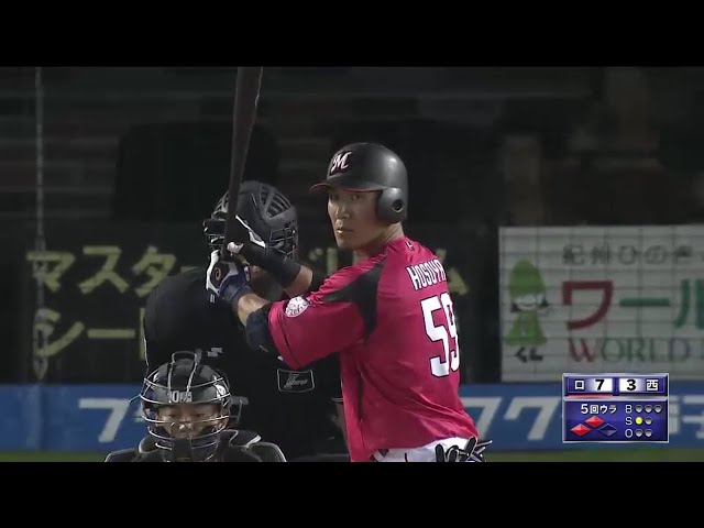 【5回裏】福浦激走!! マリーンズ・細谷が2点タイムリー!! 2016/9/3 M-L