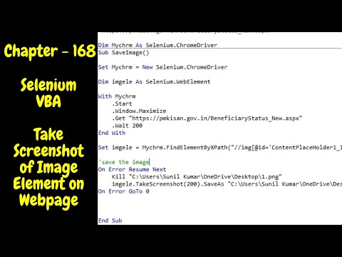 Selenium VBA - How Do I Take Screenshot of Image Element on Webpage